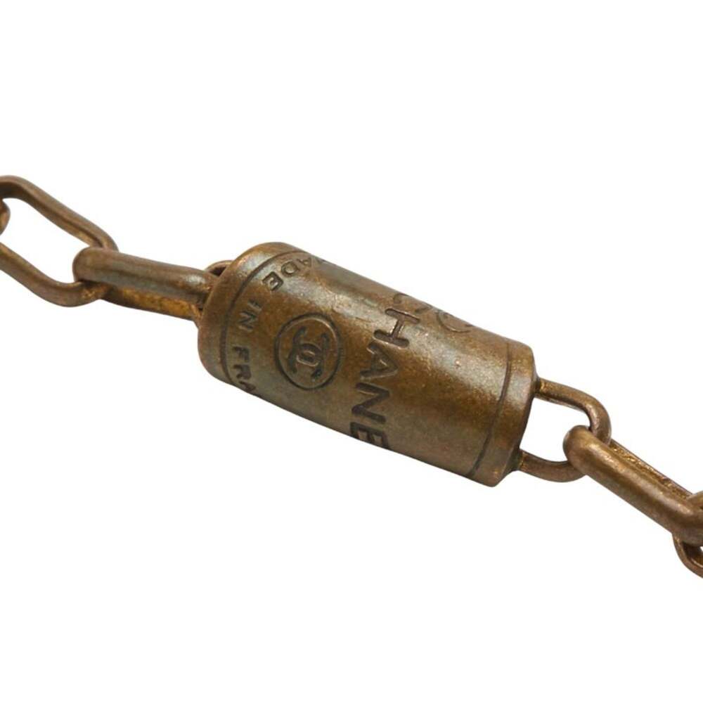 CHANEL Authentic Vintage Gold Logo Necklace - Picture 6 of 8